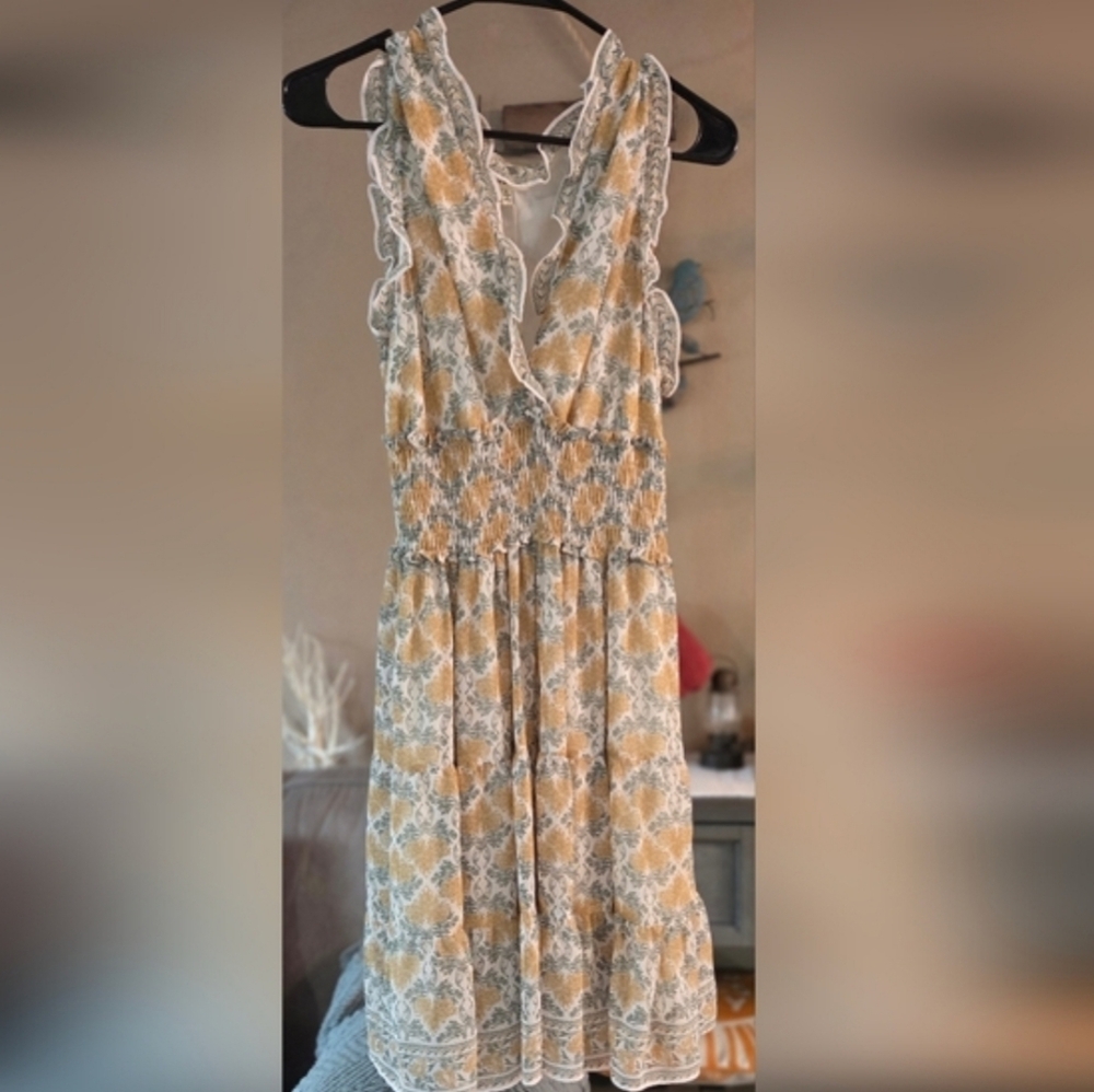 Max Studio Yellow and White Floral Dress - Picture 7 of 7